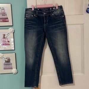 Miss Me Dark Blue Ankle Jeans